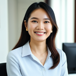 **

"A professional Thai psychologist, fully clothed in smart casual attire, is sitting in a brightly lit, modern Bangkok office. She is smiling warmly and listening attentively to a client (out of focus in the background), safe for work, appropriate content, professional, modest, perfect anatomy, natural proportions, high-quality photography."

**