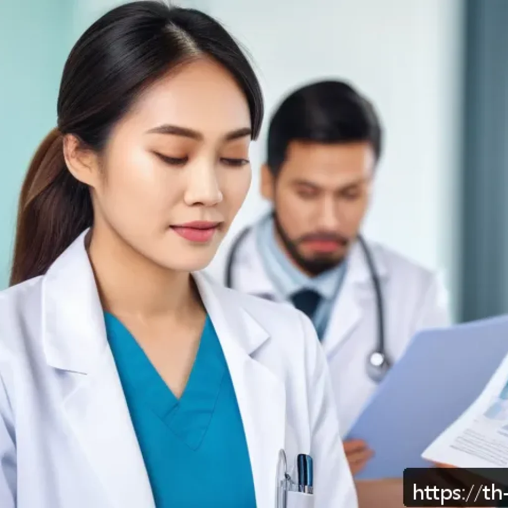 임상심리사 자격증의 효용성 - A professional clinical psychologist in a modern Thai hospital setting, wearing smart business attir...
