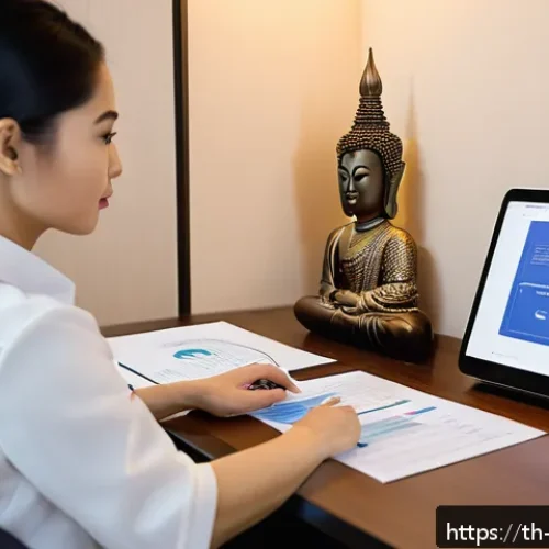 Home 29 임상심리사 관련 논문 요약 - A modern clinical psychologist’s office in Thailand, featuring a digital tablet displaying culturall...